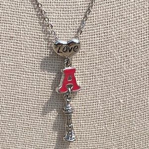 Silver Vertical Charm Space Needle Necklace
